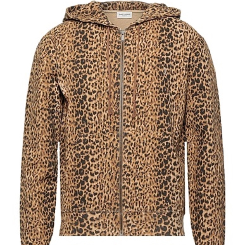 New with tags 🏷️ Saint Laurent Cheetah 🐆 print Zip up Hoodie